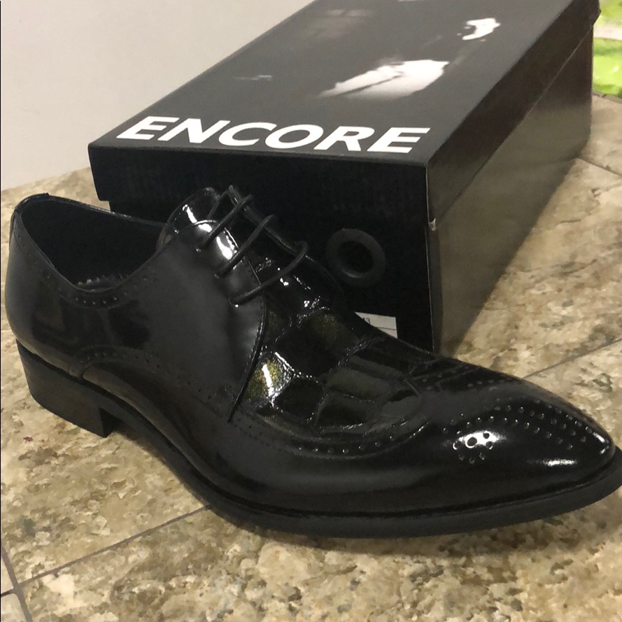 Nwb Fiesso Encore Genuine Leather Blk Shoe Fi3168